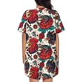 thumbnail image 3 of Kdxio Chicken Print Pajamas Sets for Women Short-Sleeved Pjs with Lounge Shorts Two Piece Sleepwear S-4XL, 3 of 9