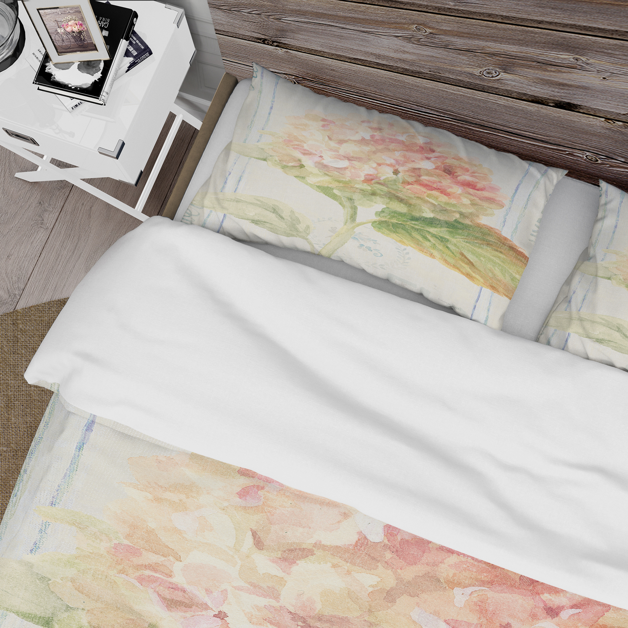Designart 'Floursack Florals VIII' Cottage Duvet Cover Set