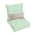 thumbnail image 5 of Sunbrella Oakley  Solid Indoor/ Outdoor Corded Pillow and Chair Cushion Set Canvas Spa+Cast Pumice 23 in x 25 in x 5 in Pillow Cushion Set w/Lumbar, 5 of 5
