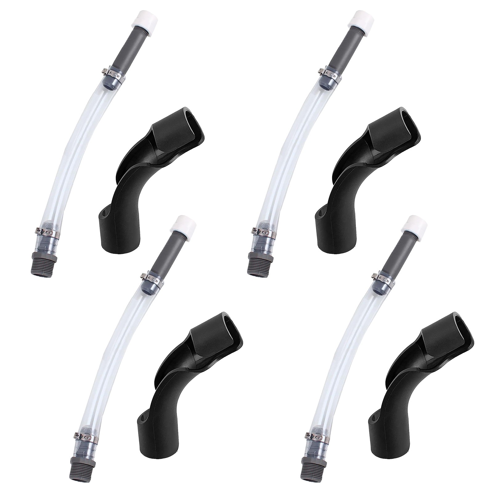 4 Pieces Racing Fuel Fuel Jug Hose 14 Inch Filler Hose Transparent Gas Can Hose