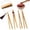 B,C,D,E, variant on Wooden Toaster Tongs for Cooking and Holding, Reusable Bamboo Tongs for Cheese, Bread, and Muffins, Ideal Kitchen Utensil, 18x1cm
