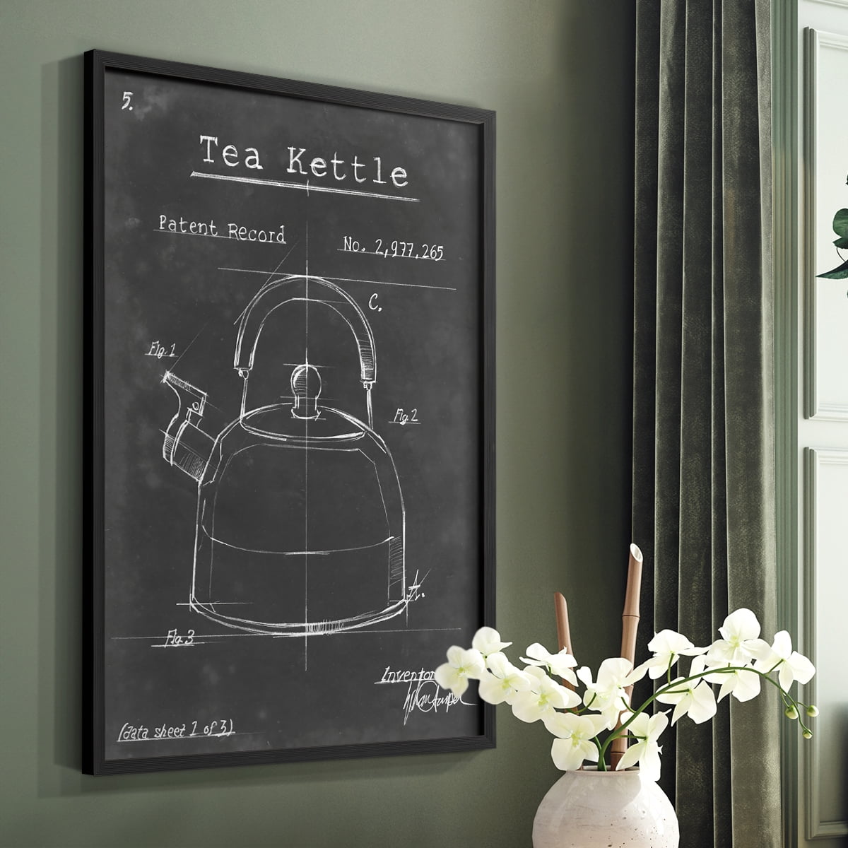 Morning Routine V Framed Print in Black Solid Wood Framed Print No Nail Hanging
