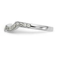 thumbnail image 3 of 14K White Gold Ring Band Wedding Rounded Standard Diamond Round, Size 6, 3 of 7