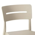 thumbnail image 3 of WestinTrends Playa Outdoor Modern Stackable Plastic Patio Dining Chairs (Set of 4), Sand, 3 of 14
