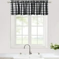 thumbnail image 7 of HOMERRY 56"W x 15"L Cafe Curtain Valance Buffalo Check Thick Yarn Dyed Farmhouse Cafe Kitchen Curtian Valance for Bedroom, Sage/White, 1 Set, 7 of 7