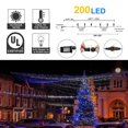 thumbnail image 2 of Guirnalda de luces Weillsnow para exteriores, 20 m, 200 LED, azul y blanco, resistente al agua, 2 of 7