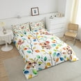 thumbnail image 4 of Cartoon Koala Twin Comforter Set Watercolor Floral Bedding Set, Botanical Plants Bedding Comforter Sets Jungle Animal Duvet Set, Tropical Leaves Quilted Comforter, 4 of 6