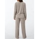 thumbnail image 5 of Conjuntos de Dos Piezas para Mujer, Suéter de Cuello Henley de Otoño, Chándal A Juego, Pijamas Cómodos con Bolsillos Camello L, 5 of 7