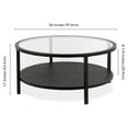 thumbnail image 2 of Evelyn&Zoe Rigan 36" Wide Round Coffee Table, Blackened Bronze, 2 of 7