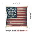 thumbnail image 4 of Throw Pillow Cover USA Flag American Flag Striped Design Old Aged Art Decor Lumbar Pillow Case Cushion for Sofa Couch Bed Standard Queen Size, 4 of 7