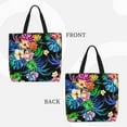 thumbnail image 4 of Sigee Colorful Flowers Print Large Capacity Zippered Tote Bag - Durable, Stylish and Versatile for Everyday Use, 4 of 9