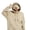 Beige, variant on Travel Hoodie with Built-In Eye Mask for Men & Women, Comfort Pullover with Pockets,M