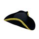 thumbnail image 1 of Sombrero pirata estilo caribeño con ribete dorado para adultos, 1 of 2