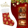 thumbnail image 4 of Coolnut Christmas Stockings Christmas Gingerbread Cookies Red , 1 Pack 17.7" Xmas Fireplace Santa Socks Christmas Tree Hanging Stockings Decoration for Christmas Holiday Xmas Gift, 4 of 6