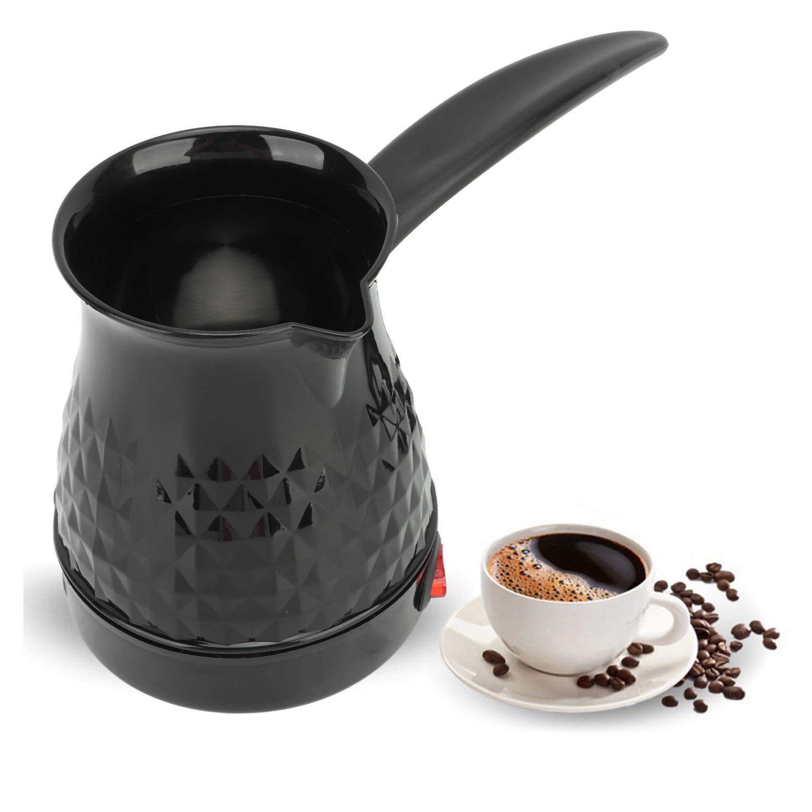 Fyydes Stainless Steel 10 Cup Electric Coffee Maker Brew Pot 600ml for Kitchen Appliance Home Black
