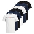 thumbnail image 1 of Jack & Jones Camiseta para Hombre, Pack de 6 - JJECORP LOGO TEE CREW NECK, estampado con logo, algodón Blanco/Azul marino/Negro L (Large), 1 of 5