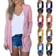 thumbnail image 1 of Cárdigans para mujer, suéter de punto grueso, abrigos largos cálidos de invierno con bolsillos, prendas de vestir de color sólido, 1 of 4