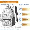 thumbnail image 3 of Game Controller White Pattern 17" School Backpacks for Teens,Waterproof Oxford Fabric,S-Shape Padded Straps for School,Travel,Hiking,Camping, 3 of 6