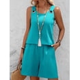 thumbnail image 7 of Bovxnpu Lounge Sets for Women Summer 2 Piece Outfits Set Sleeveless Crew Neck Camisole With Shorts 2 Piece Set, 7 of 7