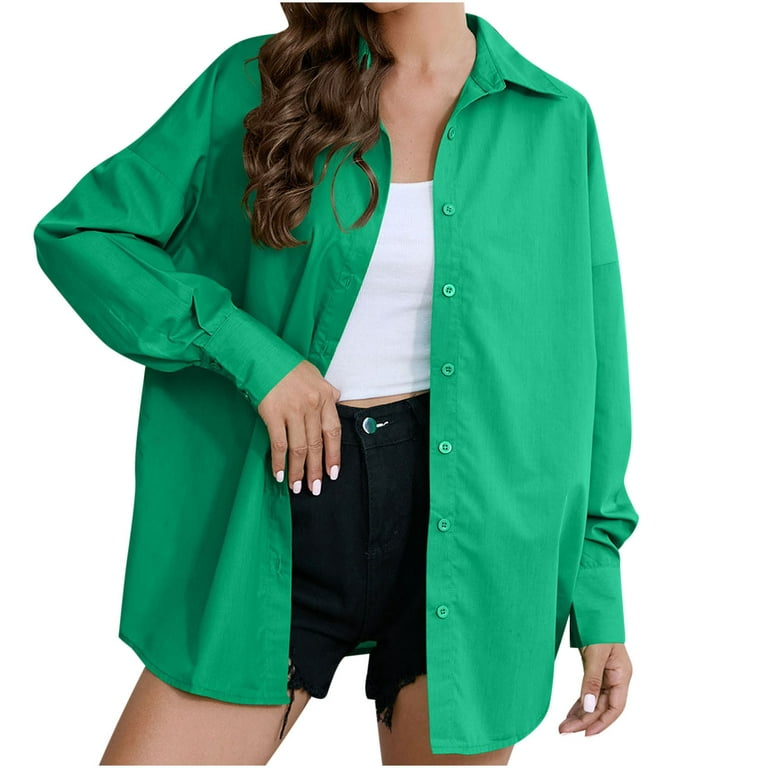 slim fit dress slacks The Shirt by Rochelle Behrens Women's The Icon Shirt - Green main image 1