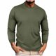 thumbnail image 1 of Blusas y camisas de manga larga con cuello redondo para hombre, moda de alta elasticidad, ocio, color sólido, cuello redondo, camisa de manga larga fácil, abrigo de poliéster para hombre, 1 of 5
