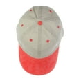 thumbnail image 4 of NYFASHION101 Unisex Adjustable 6-Panel Low-Profile Baseball Cap LOW100- Washed Sand/Red, 4 of 4