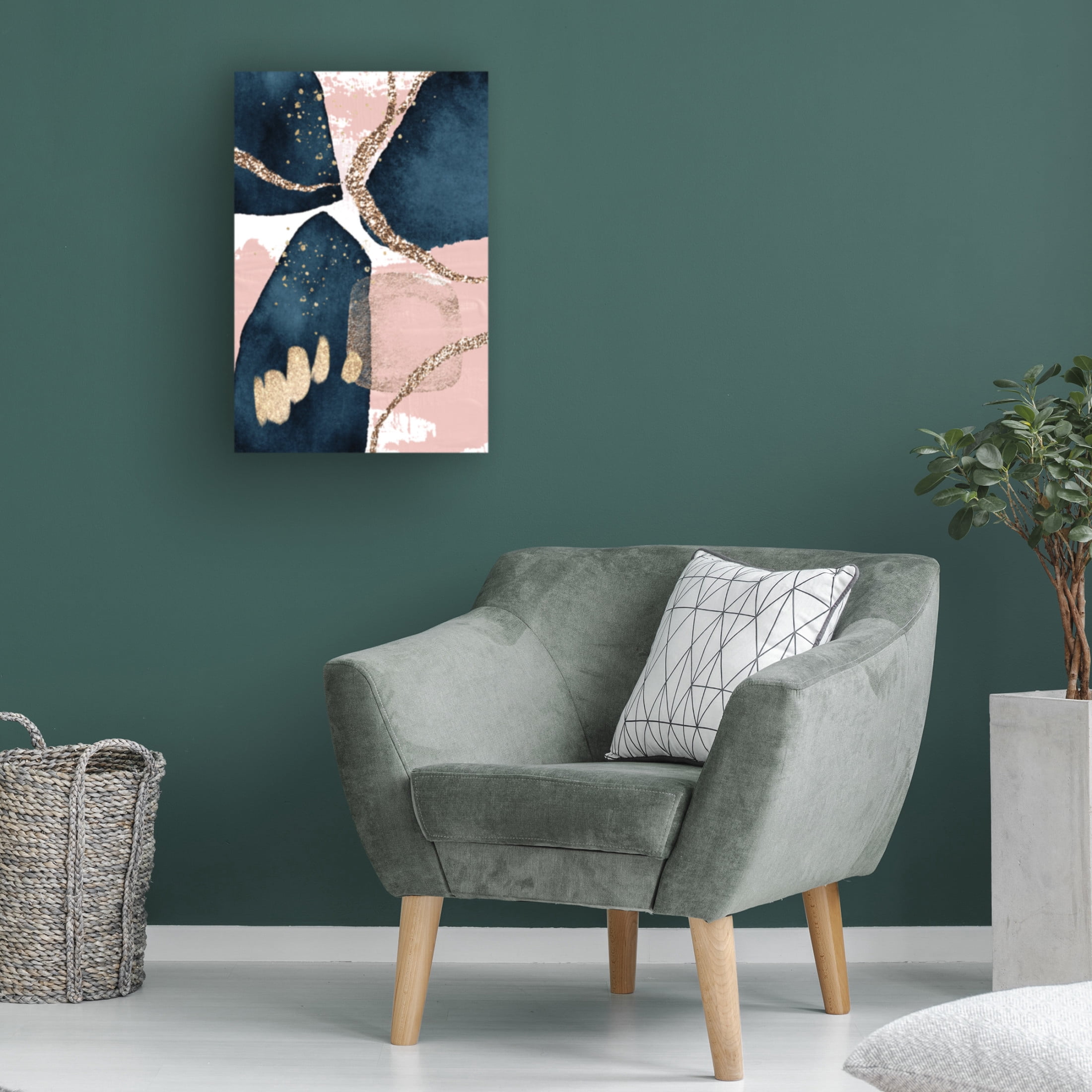 Trademark Fine Art Sally Ann Moss Fabulously Navy  2 Canvas Wall Art