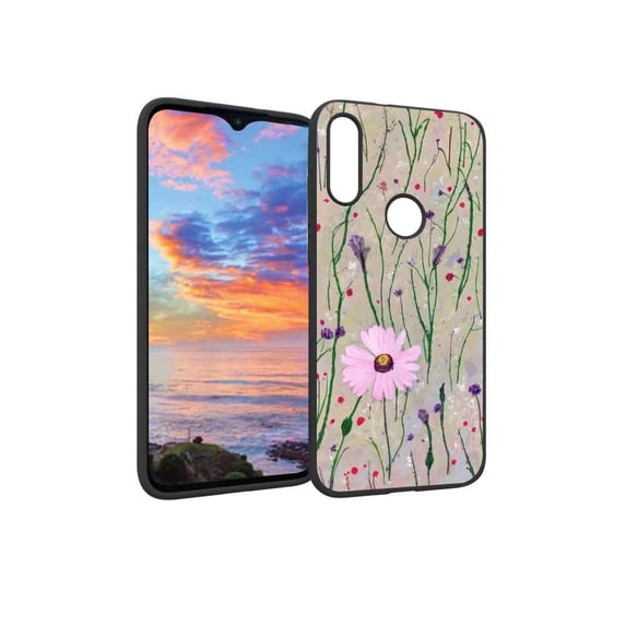 Compatible with Moto E 2020 Phone Case, Wildflowers-3-2 Case Men Women, Flexible Silicone Shockproof Case for Moto E 2020