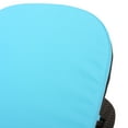 thumbnail image 6 of Riley Outdoor Faux Wicker Chaise Lounges with Cushion (Set of 2), Dark Brown and Blue, 6 of 8