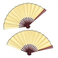 thumbnail image 2 of Masteelf 2 8 Inch Fabric Handheld Folding Fans Chinese Style Fabric Folding Handheld Folded Dance Fans Blank DIY Fans for Wedding Gift Party Favors, 2 of 10