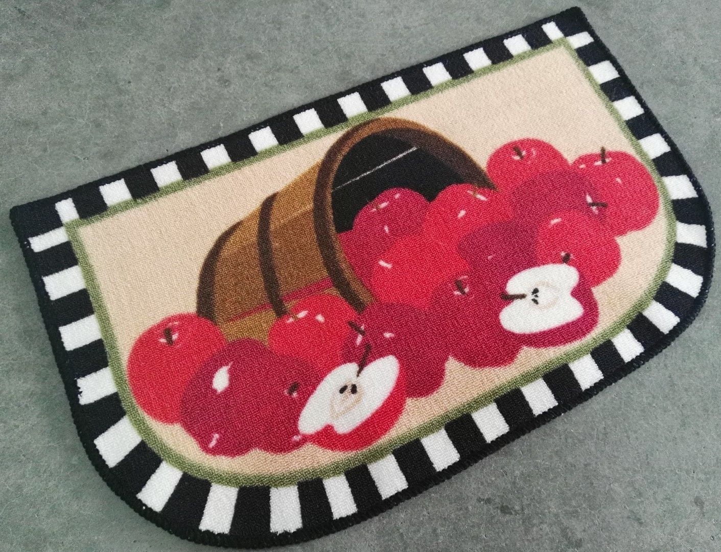 1PC 2194APPLE PRINTED KITCHEN MAT ANTISLIP WITH LATEX BACKING