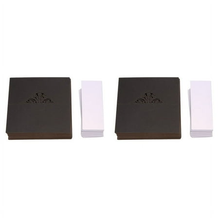 200 Pcs Table Place Cards with White Inserts Crown Tent Cards Name Cards for Wedding Banquets Buffet Bridal Black