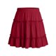 thumbnail image 5 of TaTaai Women's High Waist Mini Skirt Solid Color Linen Feel Ruffle Hem Casual Elastic Waist A-Line Summer Short Skirt Gift, 5 of 5
