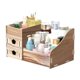 thumbnail image 1 of Caja de almacenamiento de escritorio de madera Organizador de suministros de oficina multifuncional Estuche cosmético adorable Methold  JJ14122-09B, 1 of 7