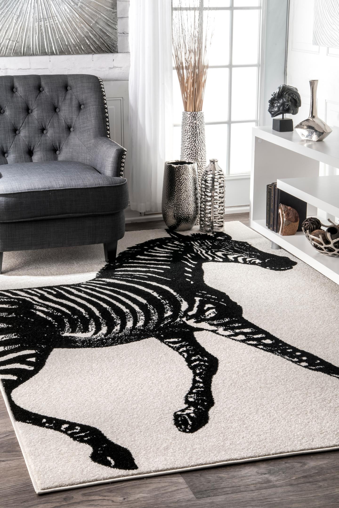 nuLOOM Thomas Paul Power loomed Zebra Area Rug or Runner