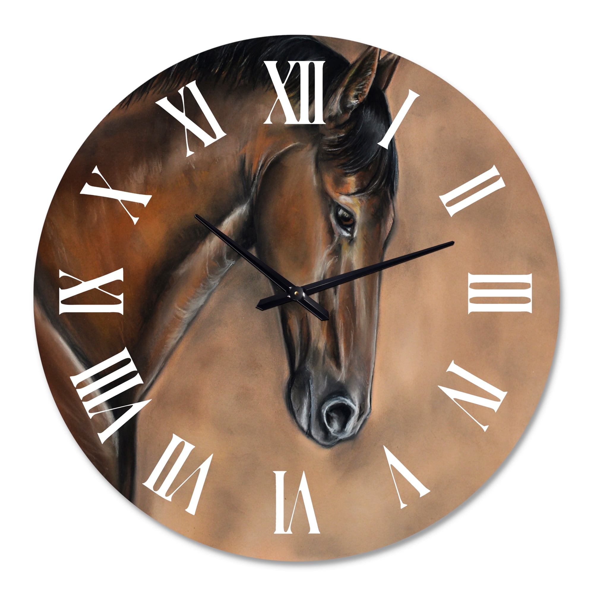 Designart 1 in Quartz Farmhouse Wall Clock