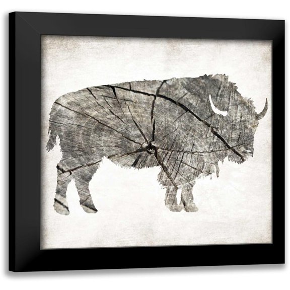 Grey, Jace 12x12 Black Modern Framed Museum Art Print Titled - Buffalo Rings Mineral