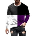 thumbnail image 2 of Blusas y camisas de manga larga con cuello redondo para hombre, estilo casual, cuello redondo, manga larga, estampado, blusa para hombre, 2 of 4