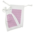 thumbnail image 2 of Pink and White Fabric Pouch Set of 2, Blossoming Apple Flowers Botanical Hand-drawn Pattern Florist Art Design, Drawstring Bag for Toiletries Masks and Favors, 9" x 6", Pink and White, by Ambesonne, 2 of 2