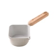 thumbnail image 3 of Calentador de mantequilla, calentador de café y leche con tapa en V, sartén para salsas y condimentos, derretimiento de aceite Blanco, 3 of 9