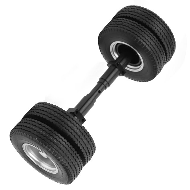 Akozon RC Tire For ,RC Tyre,Non‑Powered Rear Axle Tire 10 Hole Wheel Hub Fit For 1/14 Tractor Trailer