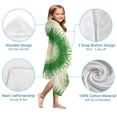 thumbnail image 7 of Green Tie Dye Sunburst Pattern Hooded Bath Towel，50"x30" for Ages 3 To 12 Kids, Quick Dry Lightweight Soft Microfiber Hood Beach Towel Cover Up for Kids, 7 of 7