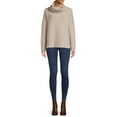 thumbnail image 3 of Dreamers by Debut Women’s Cowl Neck Sweater with Long Sleeves, Midweight, Sizes XS-XL, 3 of 6