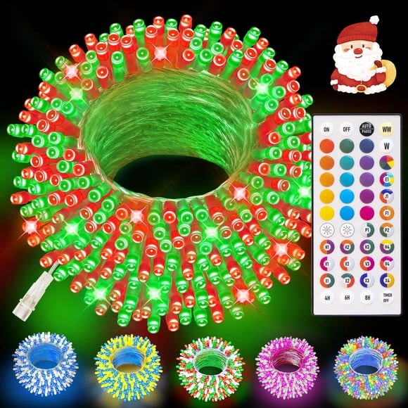 Guirnalda de luces navideñas LitHome, 30 m, 300 LED RGB, mando a distancia