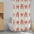 thumbnail image 3 of Red Rainbow Bow Shower Curtain 72x72, Waterproof Washable Polyester Bathroom Curtain, Bow Bath Curtain with 12 Plastic C Hooks, Machine Washable Fabric Bath Curtain for Bathroom Decor, 3 of 5