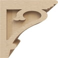 thumbnail image 3 of 6"W x 6"D x 6"H Wide Mayflower Rough Cedar Woodgrain TimberThane Corbel, Primed Tan, 3 of 6