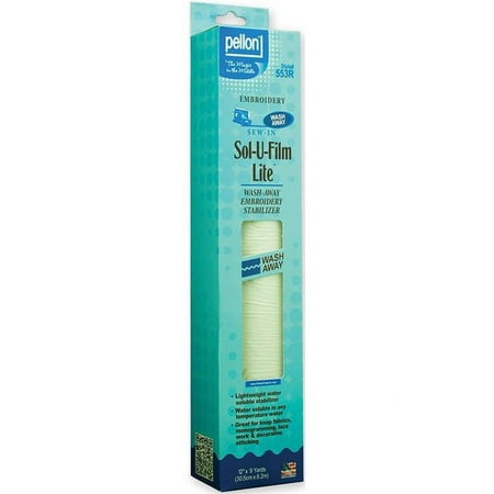 UPC: 0075269009613 | Pellon 553R Sol-U-Film Lite Embroidery Stabilizer Clear 12 x 9 Yards Precut