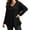 1# Black, variant on SWQZVT Long Sleeve Tops for Women Fall Casual Plus Size Waffle Shirts Loose Fit Oversize Sweatshirts Tunic Blouses for Winter Clothes