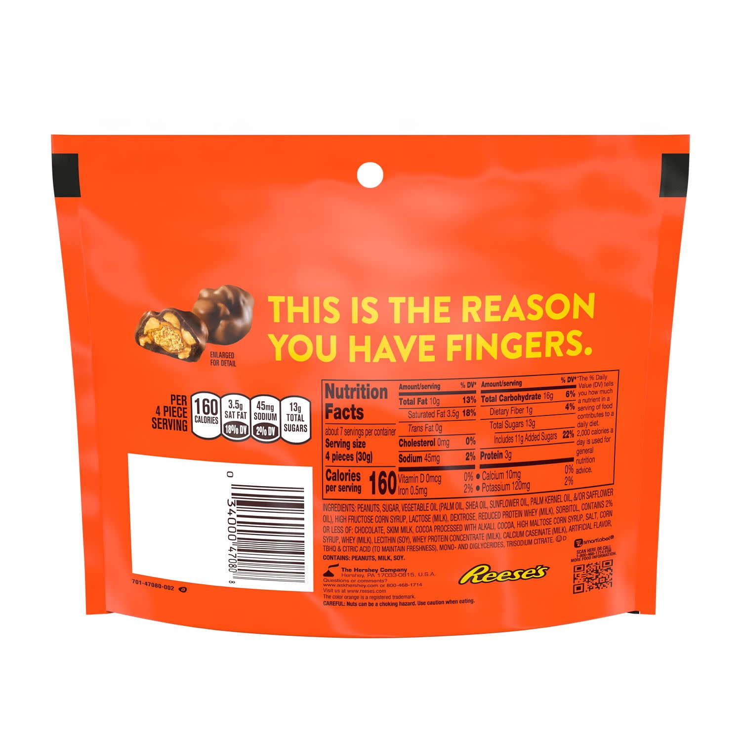 (3 pack) Reese's Cluster Bites Peanut Butter, Caramel and Peanuts Candy, Bag 7 oz