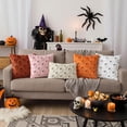 thumbnail image 6 of decorUhome Halloween Throw Pillow Covers 18x18 Pack of 2, Soft Plush Faux Wool Couch Pillow Covers, White (Pillow Cover Only, No Inserts Included), 6 of 9